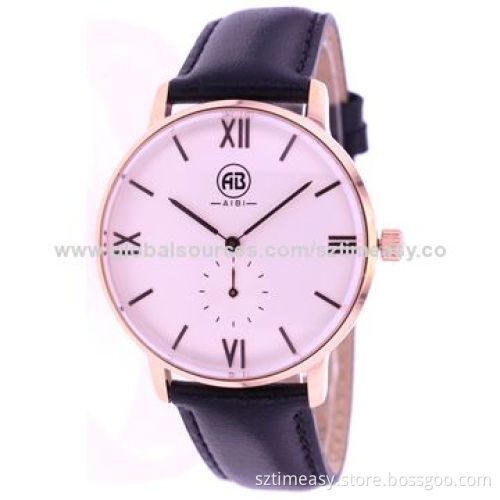 Newly Designed Stainless Steel Watch for Women, 2014, Genuine Leather Band